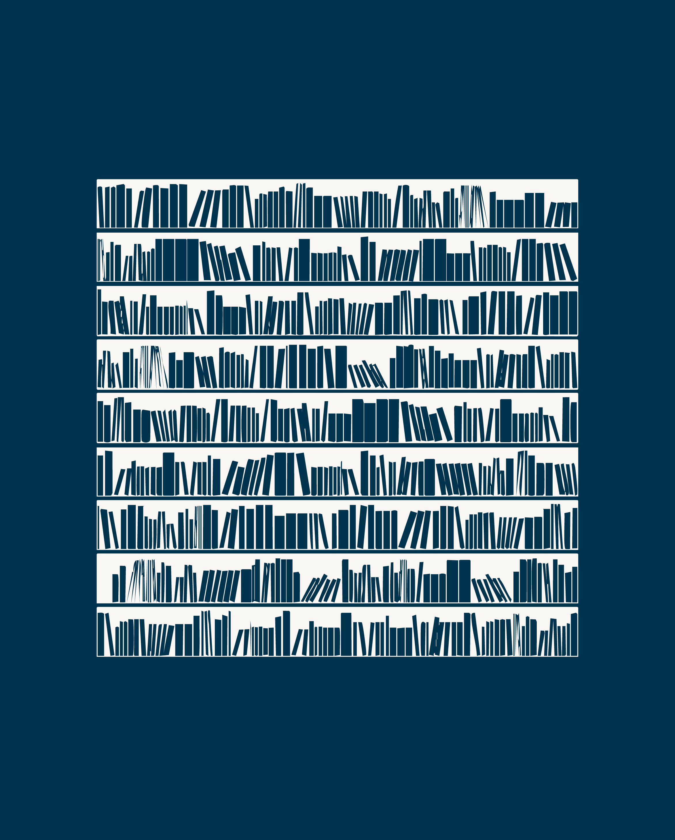 Blue image with books
