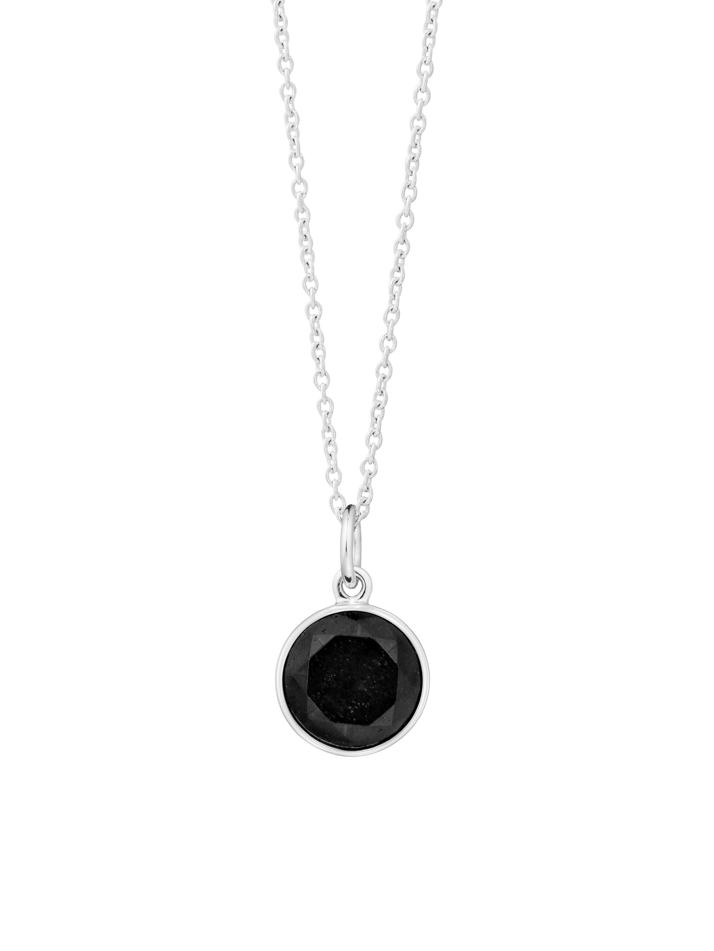 Noble 1.65 Carat Black Spinel Appendix 925 Silver good Necklace Gemstone