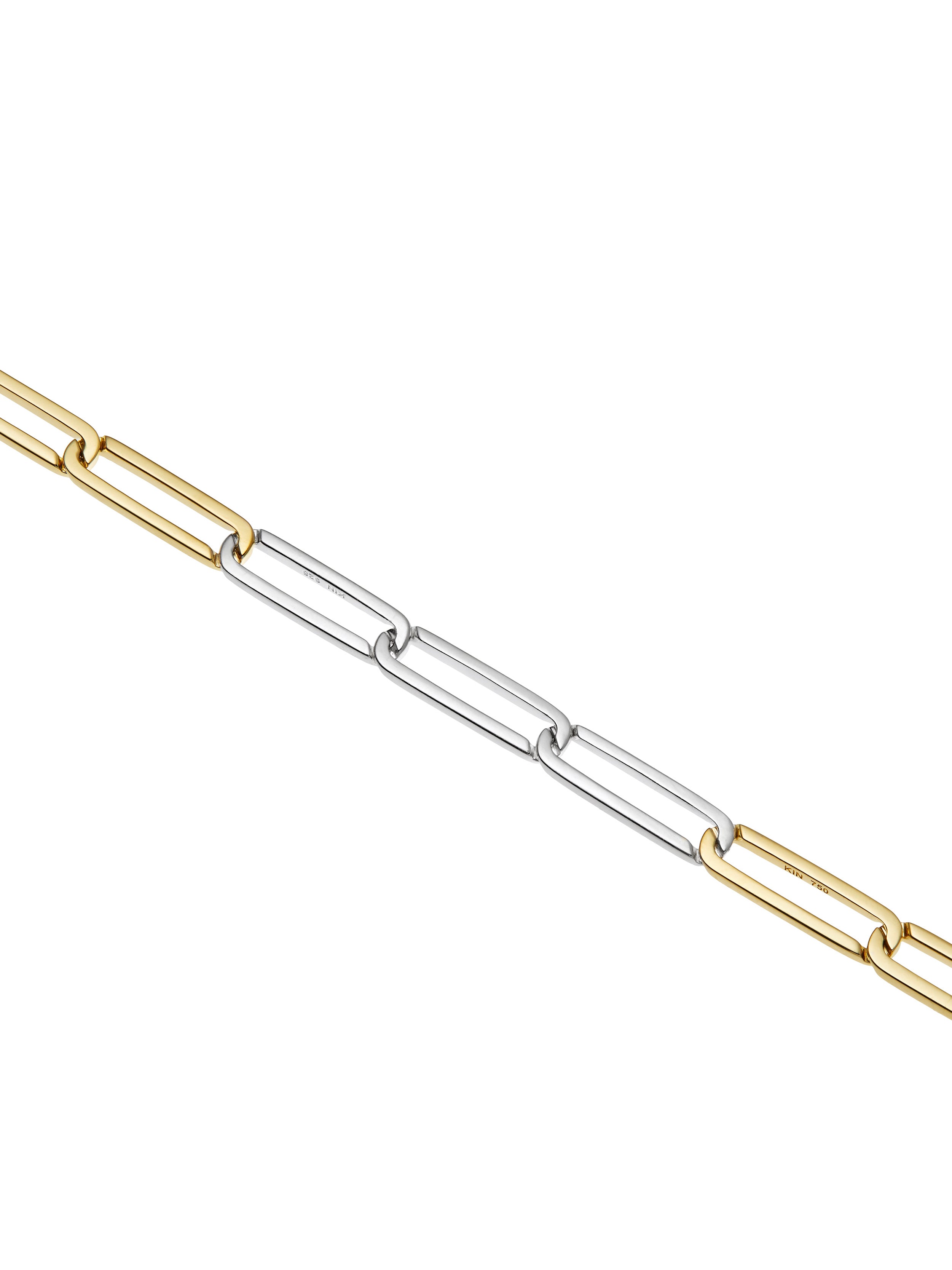 KINRADEN APS EXHALING HER LARGE Necklace - 18k gold, 3 silver links Necklaces