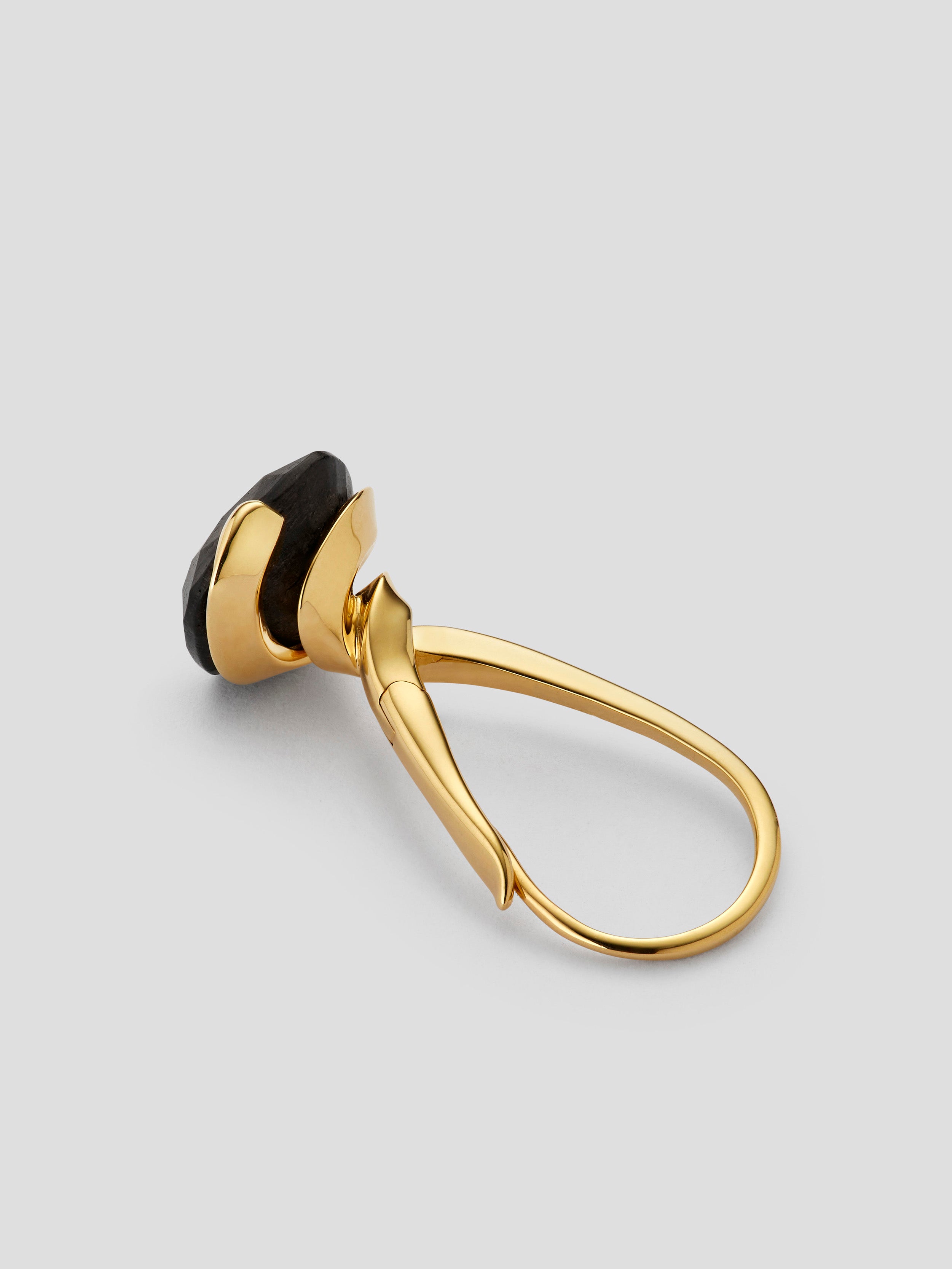 MIST EARRING 3CT. CUSHION CUT MPINGO LEFT