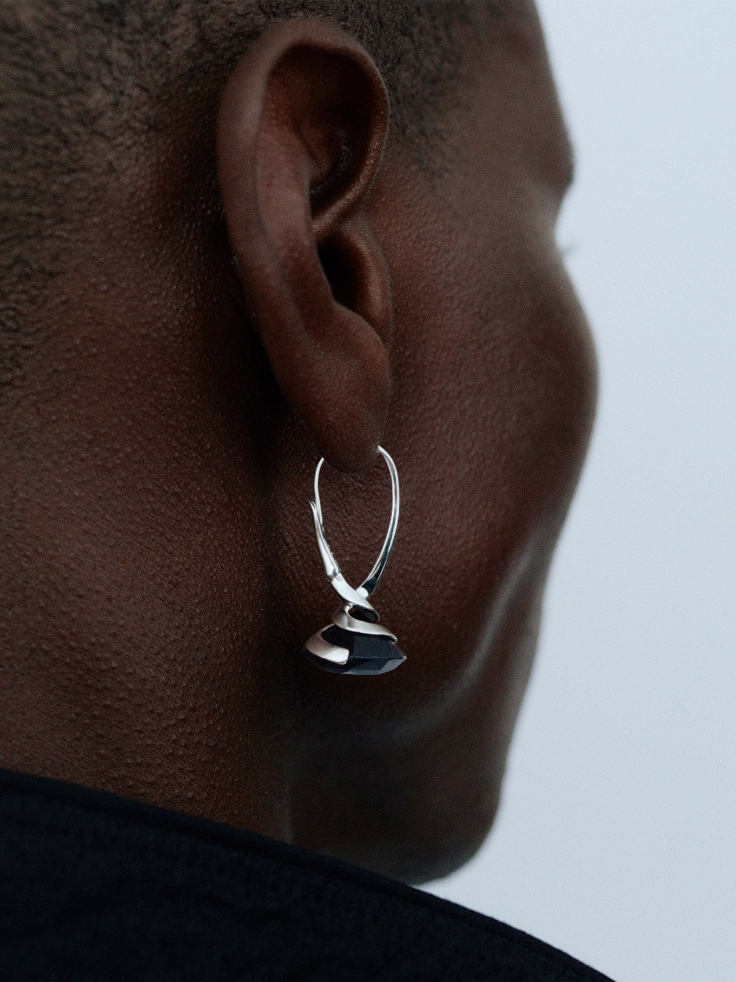 MIST EARRING 7CT. BRILLIANT CUT MPINGO LEFT