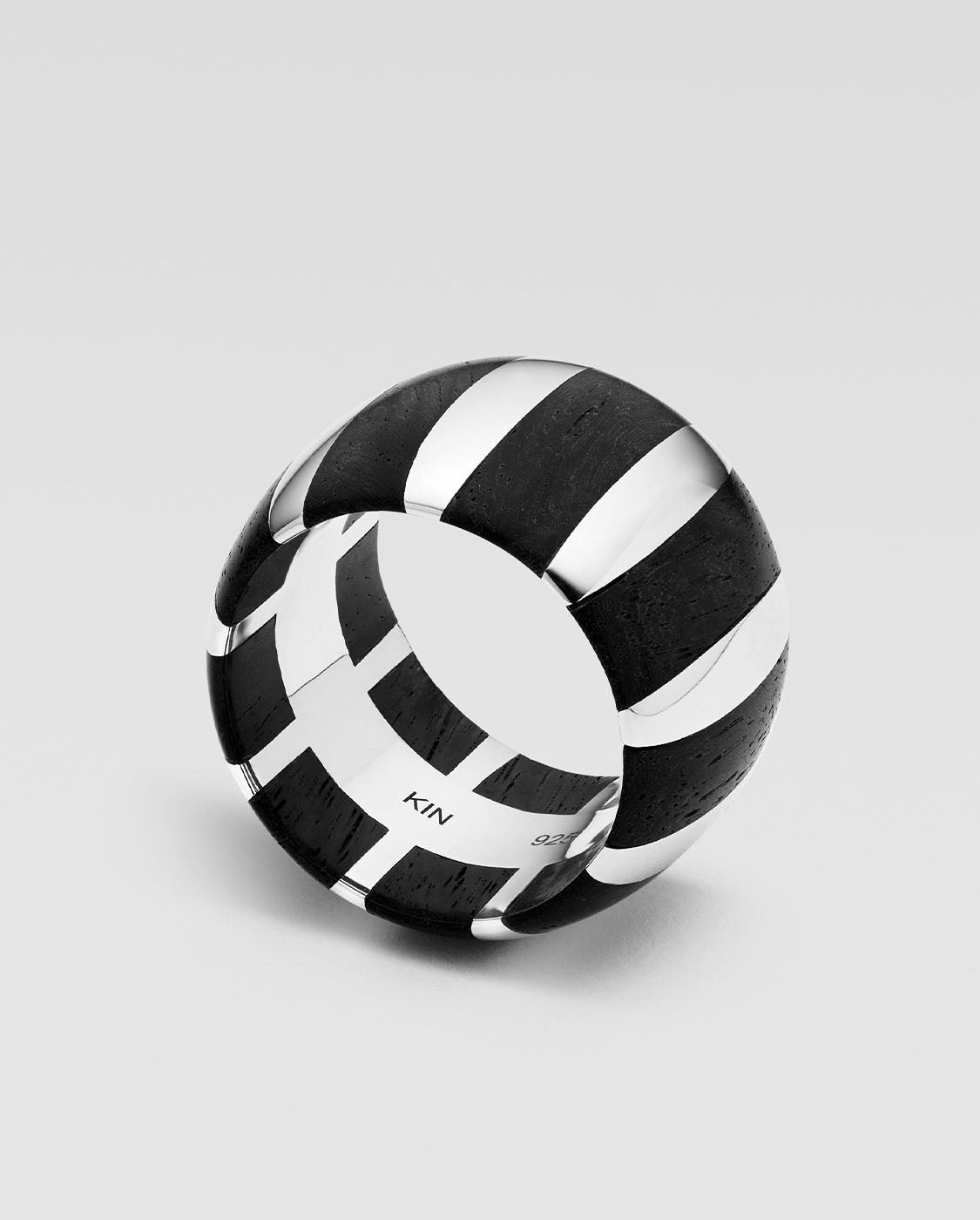 ISADORA RING, SILVER, MPINGO WOOD - KINRADEN