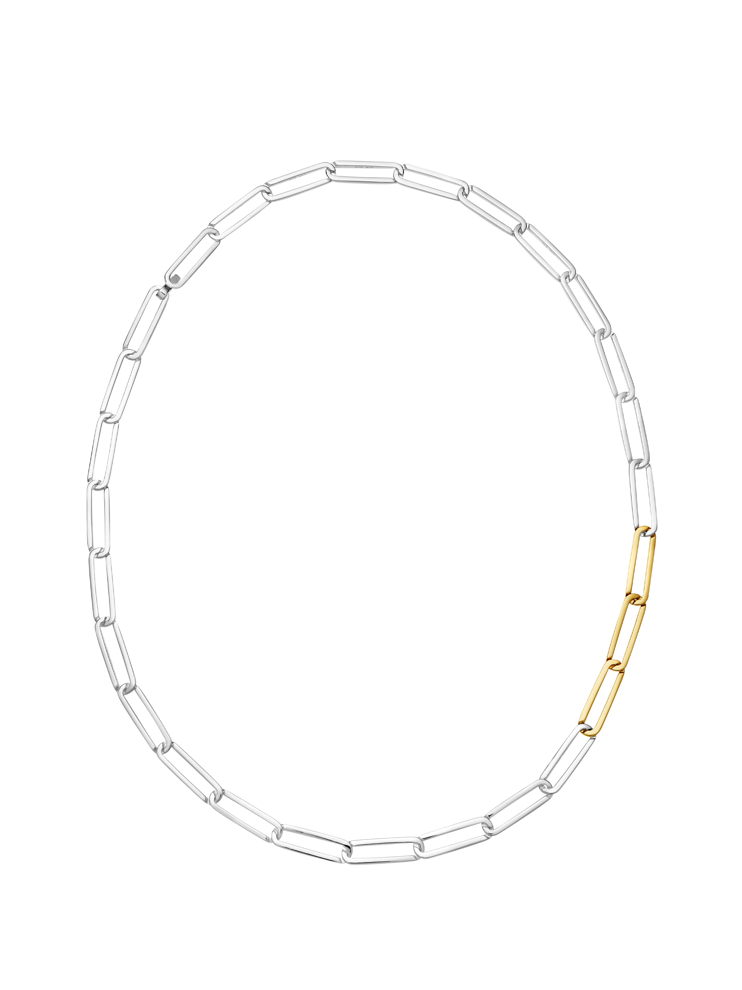 KINRADEN APS EXHALING HER LARGE Necklace - sterling silver, 3 gold links Necklaces