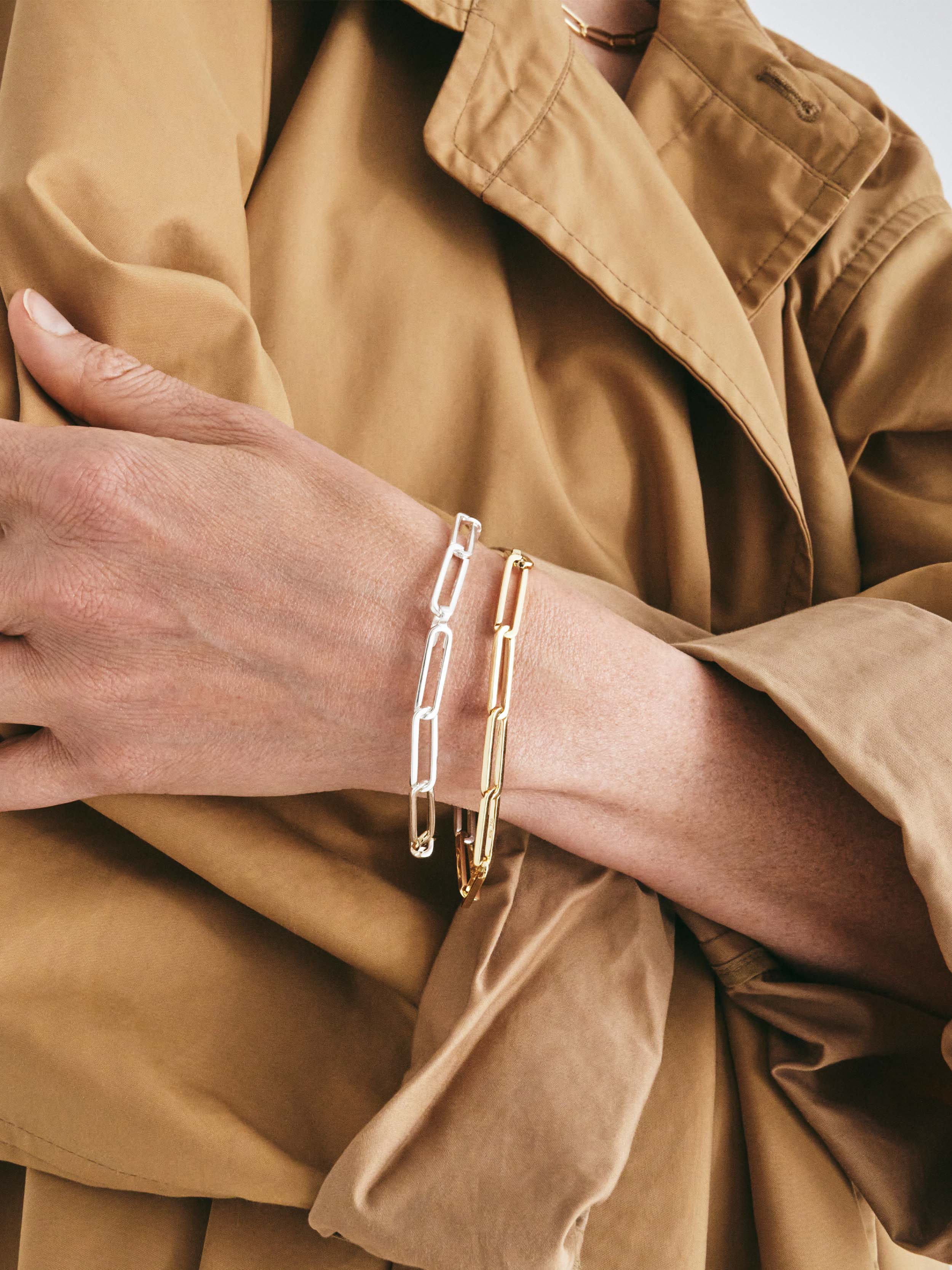 KINRADEN APS INHALING HIM MEDIUM Bracelet - 18k gold, 1 silver link Bracelets