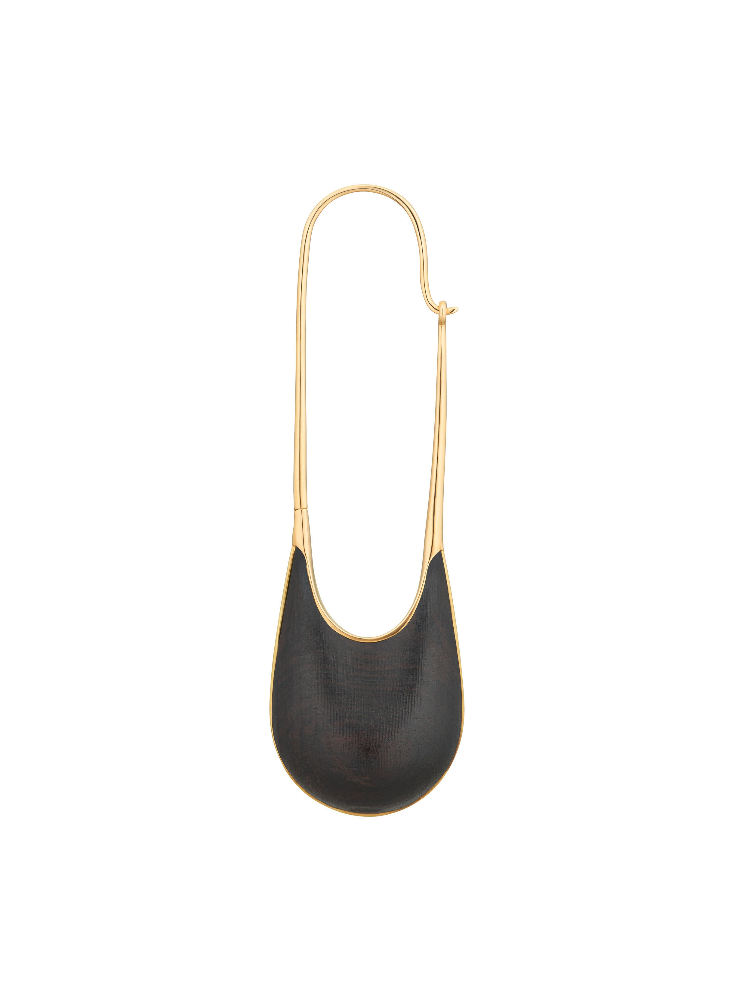 Ionic Earring Mpingo in gold, alternate product view 3