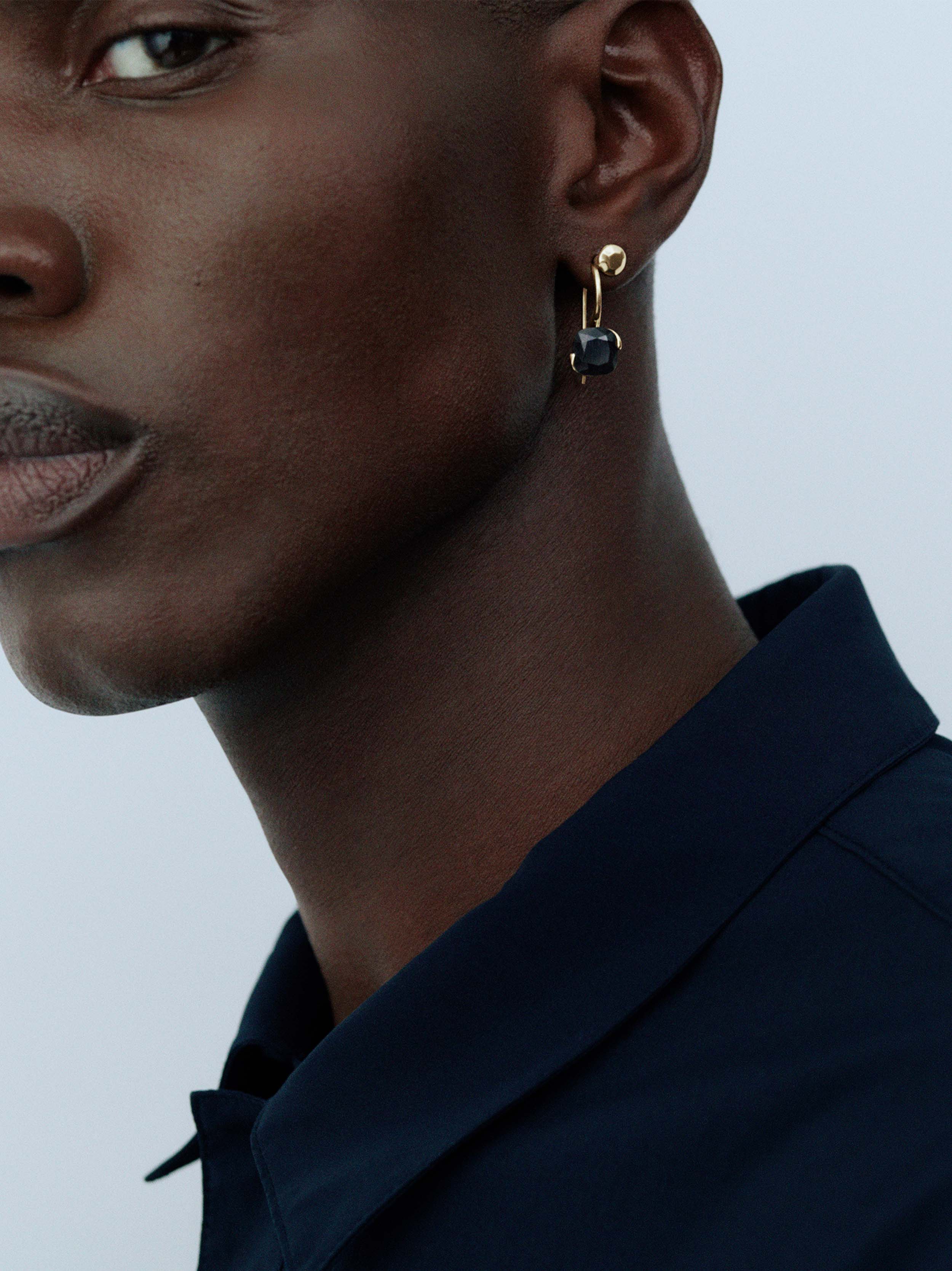 MEADOW EARRING 3CT. CUSHION CUT MPINGO LEFT