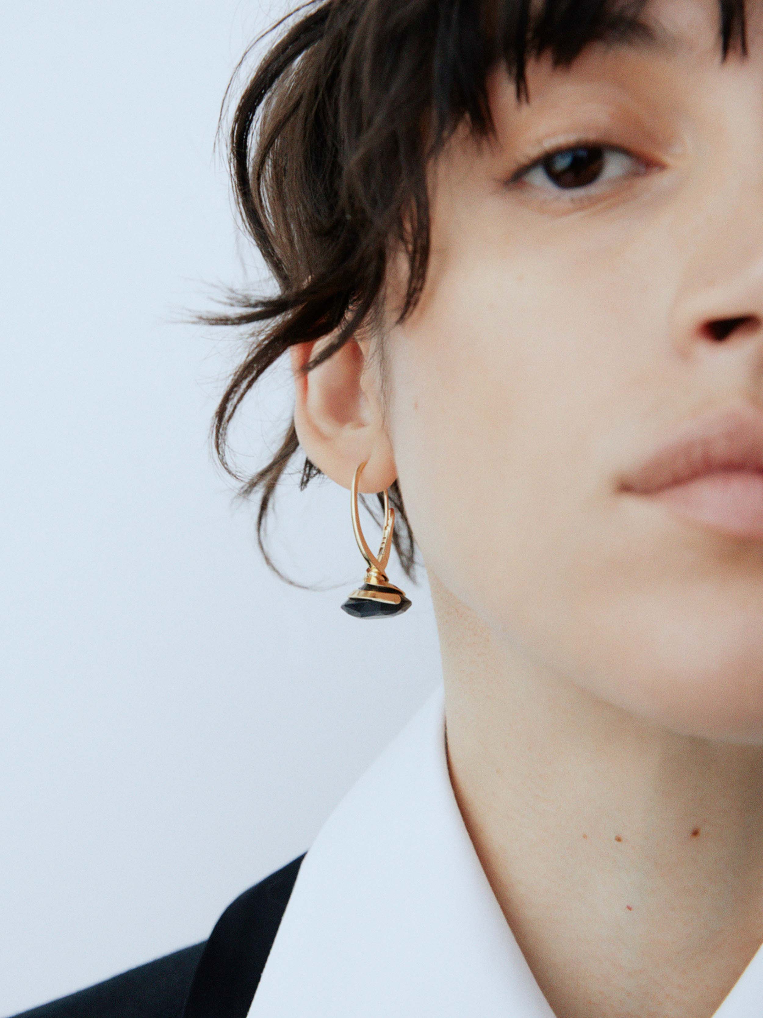 MIST EARRING 7CT. BRILLIANT CUT MPINGO LEFT