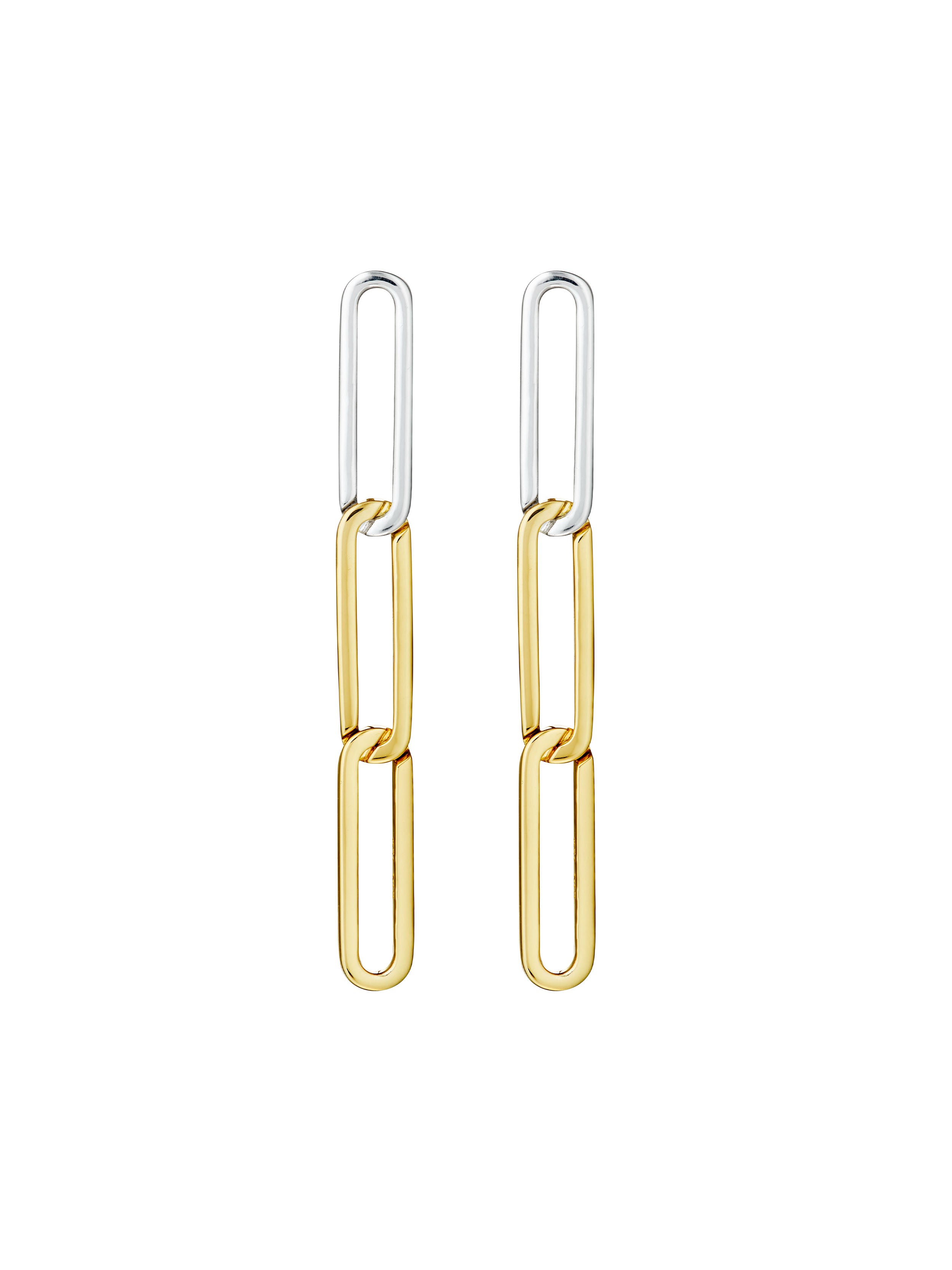 THE SIGH III EARRING GOLD & SILVER PAIR