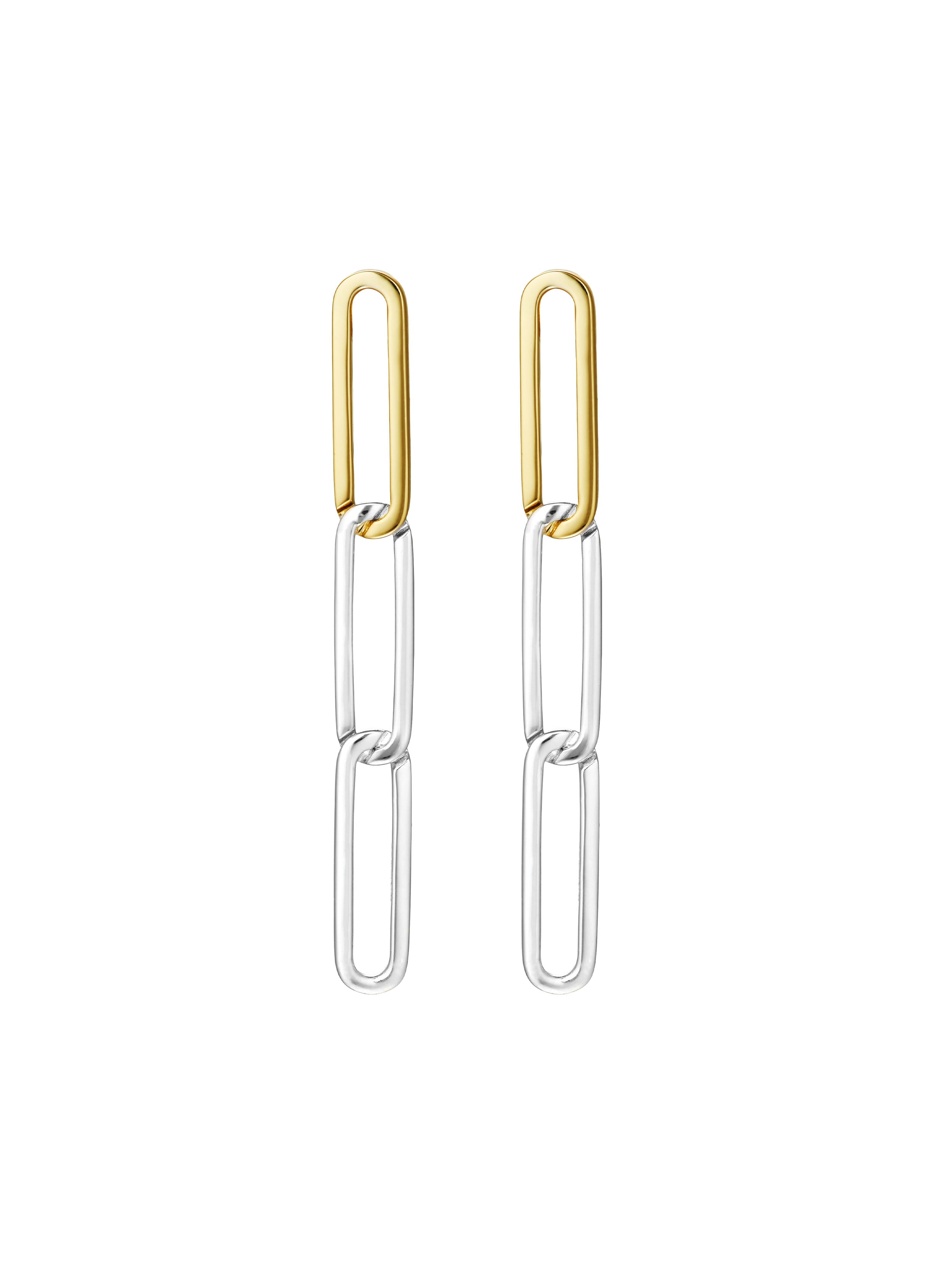 THE SIGH III EARRING SILVER & GOLD PAIR