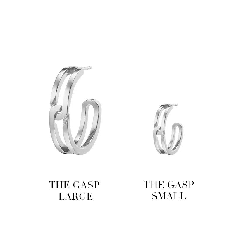 THE GASP LARGE Earrings - sterling silver (a pair)