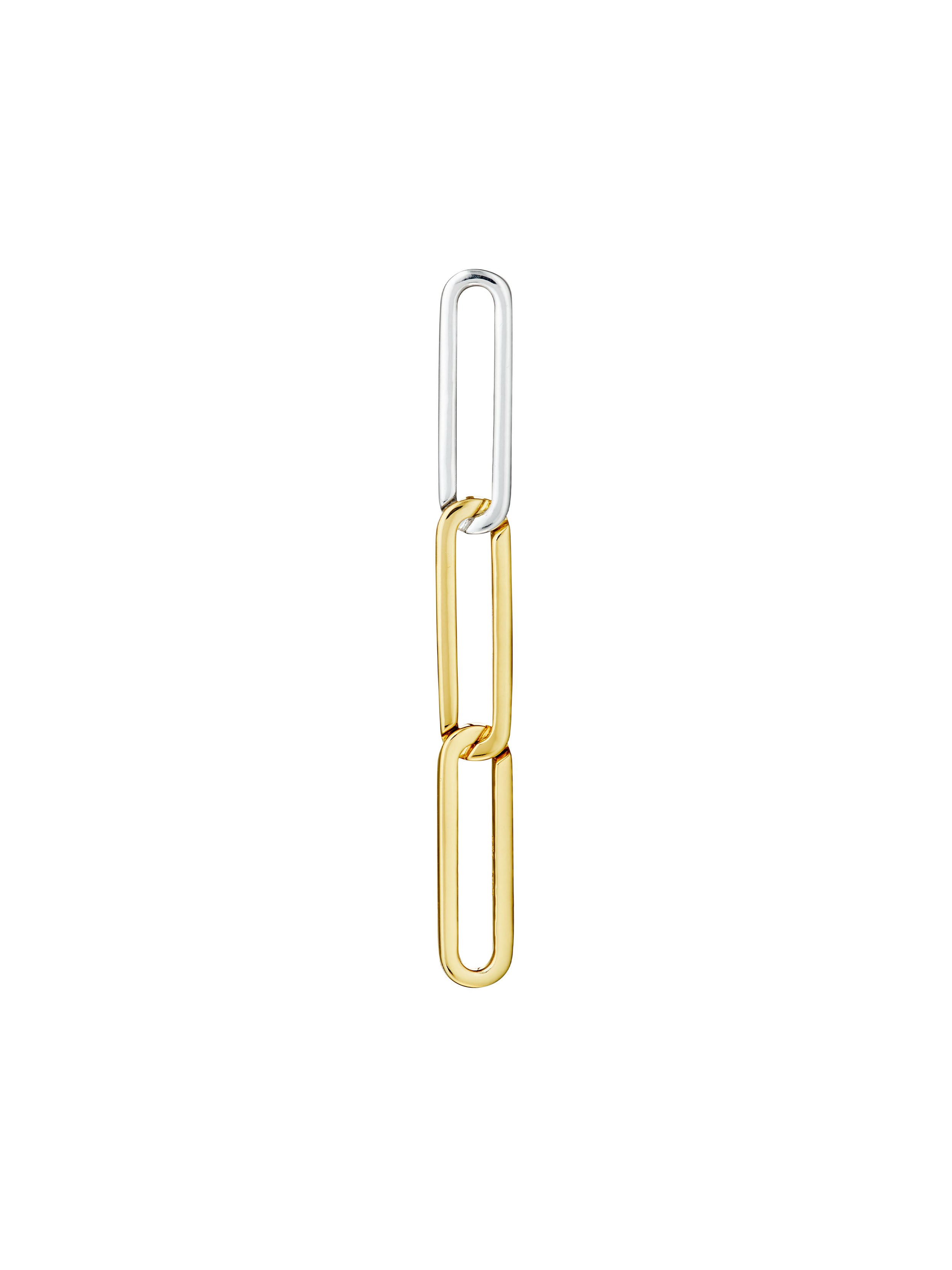 KINRADEN APS THE SIGH III MEDIUM Earring - 18k gold, 1 silver link Earrings