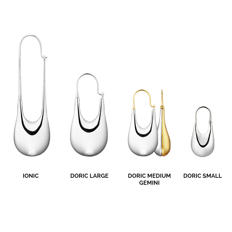 KINRADEN APS DORIC SMALL Earrings - sterling silver (a pair) Earrings