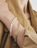 KINRADEN APS INHALING HIM LARGE Bracelet - 18k gold, 1 silver link Bracelets