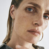 KINRADEN APS THE SIGH V LARGE Earring - 18k gold, 1 silver link Earrings